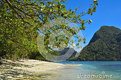 View of El Nido. Itâ€™s a 1st class municipality in the province of Palawan, Philippines Editorial Stock Photo