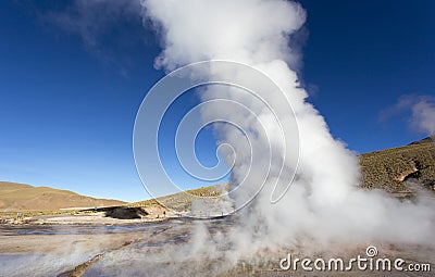 View of El Tatio Geyser Stock Photo