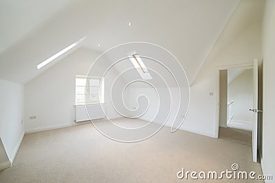 View Of Empty Bedroom In Modern House Stock Photo