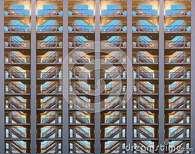 view of the empty concrete block stairs Stock Photo