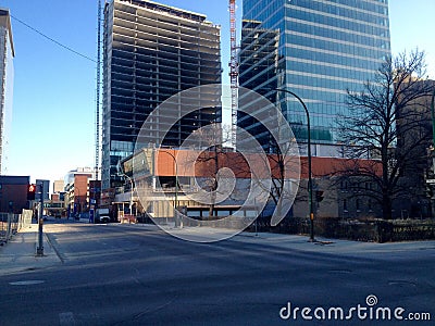 Downtown Winnipeg Editorial Stock Photo