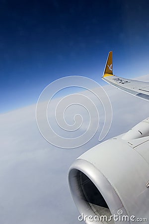 View of Europe from the plane Editorial Stock Photo