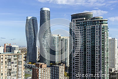 Absolute Towers in Mississauga, Mississauga, Ontario, Canada Editorial Stock Photo