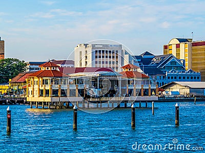 Floating Houses in Penang, Malaysia Stock Photo