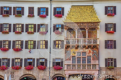 View of the famous golden roof in Innsbruck Editorial Stock Photo