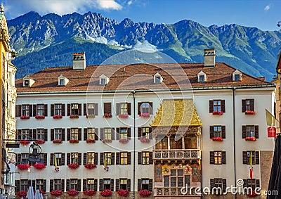 View of the famous golden roof in Innsbruck Editorial Stock Photo