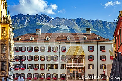 View of the famous golden roof in Innsbruck Editorial Stock Photo