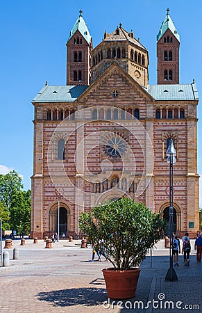 View of the cathedral of Speyer / Germany Editorial Stock Photo