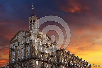 Khreschatyk street in Kyiv Stock Photo