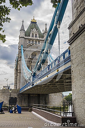 View of the famous London Bridge, England Editorial Stock Photo
