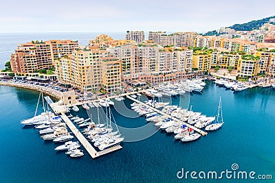 View on famous Port de Fontvieille in Monaco Stock Photo