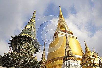 View of famous religion temple wat phra prakaew grand palace in Bangkok Thailand Stock Photo