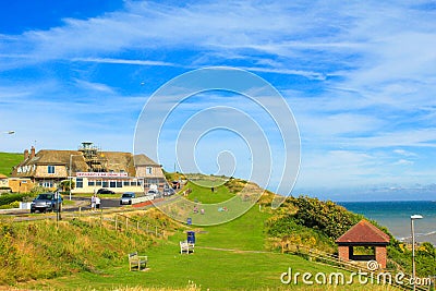 View of Folkestone seafront public park England Editorial Stock Photo
