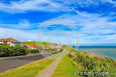 View of Folkestone seafront public park England Stock Photo