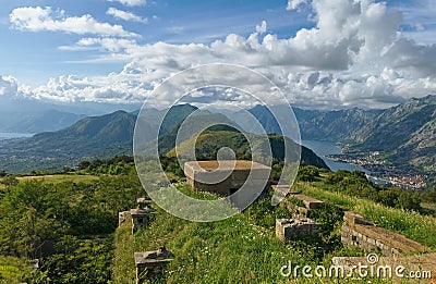View from fortress Gorazda. Montenegro. Stock Photo