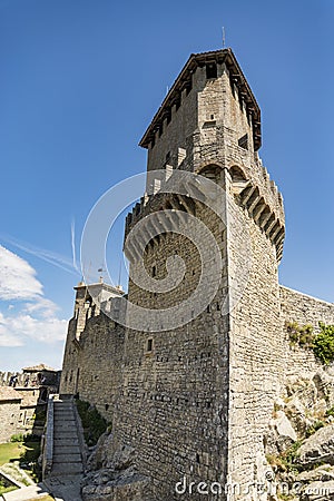 View of San Marino fortress Editorial Stock Photo