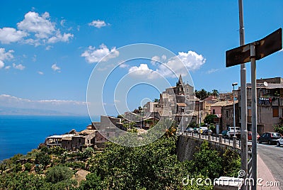 View of Forza d Agro in Sicily Stock Photo