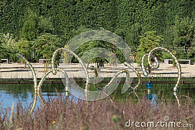 Fountain in the gardens of the Palace of Versailles Editorial Stock Photo