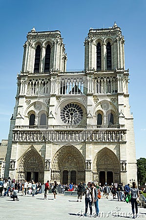 Cathedral Notre-Dame de Paris Editorial Stock Photo