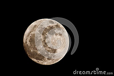 View of Full moon from Southern hemisphere Stock Photo