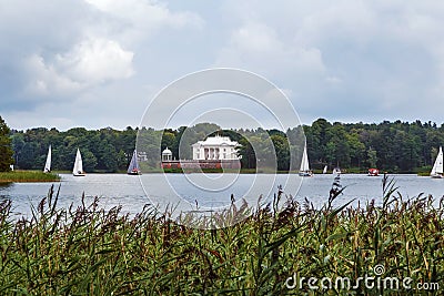Galve lake, Trakai, Lithuania Editorial Stock Photo