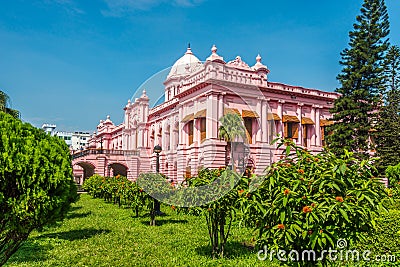 View at the garden of Mughal Palace - Ahsan Manzil in Dhaka, Bangladesh Stock Photo