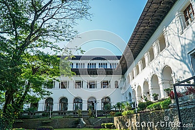 View of Gedung Sate, an Old Historical building, a Governor Office, icon and landmark of Bandung city. Editorial Stock Photo
