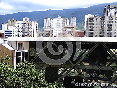 View a geometric runway on Caracas city, Venezuela Editorial Stock Photo