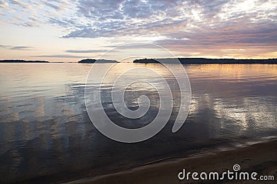 Evening Sky at Killbear Provincial Park, Ontario Canada Stock Photo