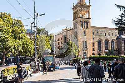 view of Georgian National Academy of Sciences Editorial Stock Photo