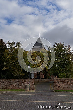 View from the german village called Nideggen Stock Photo