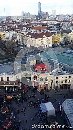 View from Giant wheel in Prater Editorial Stock Photo