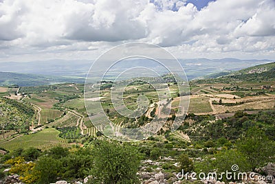 View of the golan heights Stock Photo