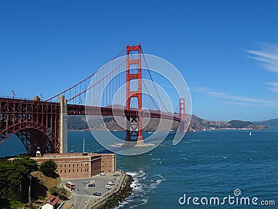 View of Golden Gate brigde in San Francisco, California, USA Stock Photo