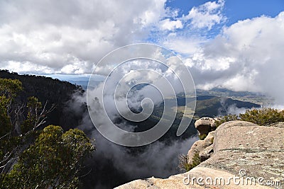 View from The Gorge Lookout, Mount Buffalo Stock Photo