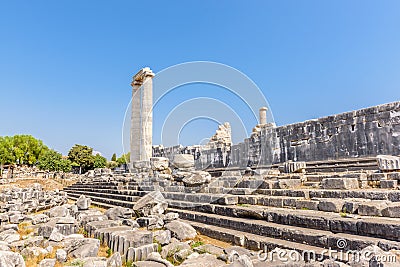 Apollo Temple at Didyma in Didim,Aydin,Turkey. Stock Photo