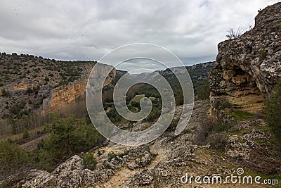 View of gorges of Riaza in Segovia Spain Stock Photo