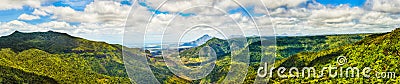 View from the Gorges viewpoint. Mauritius. Panorama Stock Photo