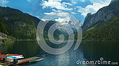 View of Gosau valley Editorial Stock Photo