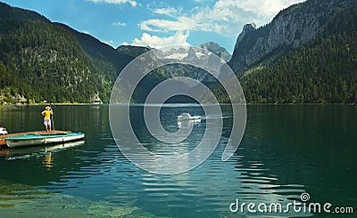 View of Gosau valley Editorial Stock Photo