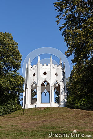 Gothic Temple in Painshill Park. Editorial Stock Photo