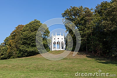 Gothic Temple in Painshill Park. Editorial Stock Photo