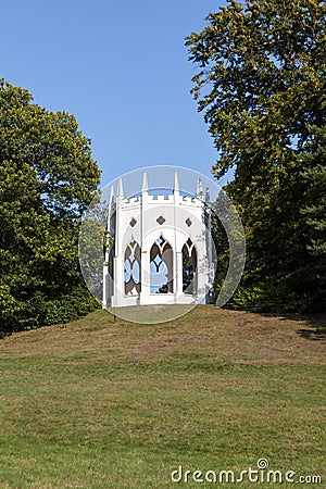 Gothic Temple in Painshill Park. Editorial Stock Photo
