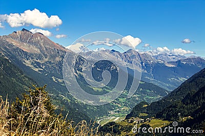 View from the Gotthard Pass Stock Photo
