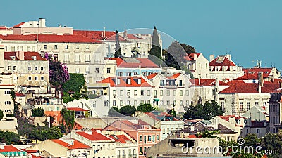 View of Graca district in Lisbon Stock Photo