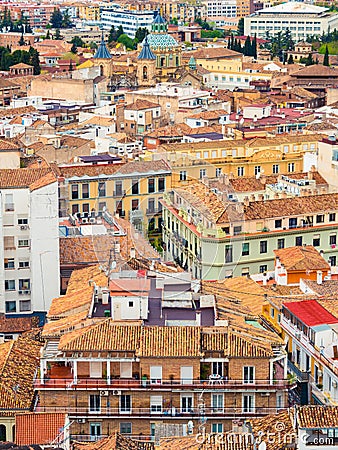 Granada from above with colorful houses Stock Photo