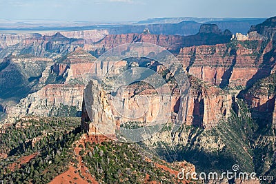 View of Grand Canyon from Point Imperial on North Rim. Stock Photo
