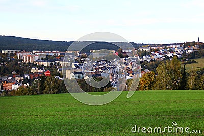 View of Greiz town in Thuringia, Germany Stock Photo