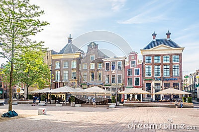 View at the Grote markt ihe streets of Groningen in Netherlands Editorial Stock Photo