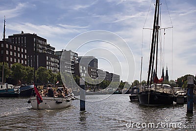 View of group of people taking a canal cruise Editorial Stock Photo